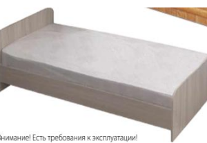 Кровать ЭКОНОМ 900 белый